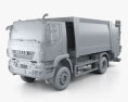 Iveco Trakker Müllwagen 2014 3D-Modell clay render