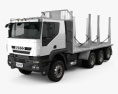 Iveco Trakker Log Truck 2014 3D модель