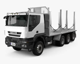 3D model of Iveco Trakker Log Truck 2014
