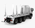 Iveco Trakker Log Truck 2014 3D-Modell Rückansicht