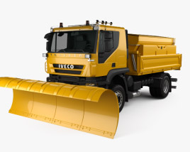 3D model of Iveco Trakker Snow Plow Truck 2014