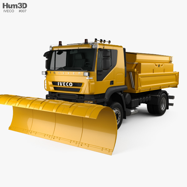 Iveco Trakker Snow Plow Truck 2014 3D model