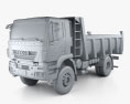 Iveco Trakker Muldenkipper 2014 3D-Modell clay render