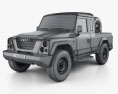 Iveco Massif pickup 2011 3d model wire render