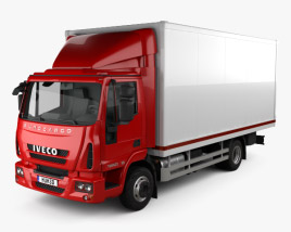 3D model of Iveco EuroCargo Box Truck 2016