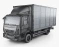 Iveco EuroCargo 箱型トラック 2016 3Dモデル wire render