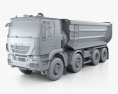 Iveco Trakker Tipper Truck 2013 3d model clay render