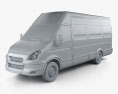 Iveco Daily Panel Van H2 2011 3d model clay render