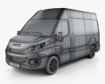 Iveco Daily Panel Van 2014 3d model wire render