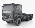 Iveco Trakker Sattelzugmaschine 3-Achser 2016 3D-Modell wire render