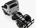 Iveco Daily 4x4 Cabine Simple Chassis 2020 Modèle 3d vue du dessus