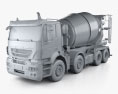Iveco Stralis X-WAY Mixer Truck 2017 3d model clay render