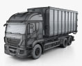 Iveco Stralis X-WAY Hook Lifter Truck 2022 3D模型 wire render