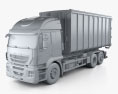 Iveco Stralis X-WAY Hook Lifter Truck 2022 Modelo 3D clay render