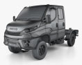 Iveco Daily 4x4 Dual Cab Chassis 2020 3D 모델  wire render