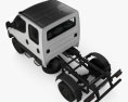 Iveco Daily 4x4 Dual Cab Chassis 2020 3D-Modell Draufsicht