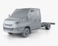 Iveco Daily Dual Cab Chassis 2020 3D 모델  clay render