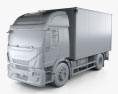 Iveco EuroCargo Box Truck 2022 3d model clay render