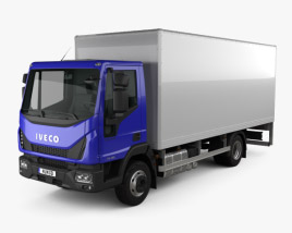 3D model of Iveco EuroCargo Box Truck 2018