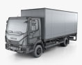 Iveco EuroCargo Box Truck 2015 3d model wire render
