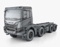 Iveco X-Way Fahrgestell LKW 2023 3D-Modell wire render