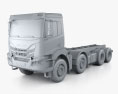 Iveco X-Way 섀시 트럭 2023 3D 모델  clay render