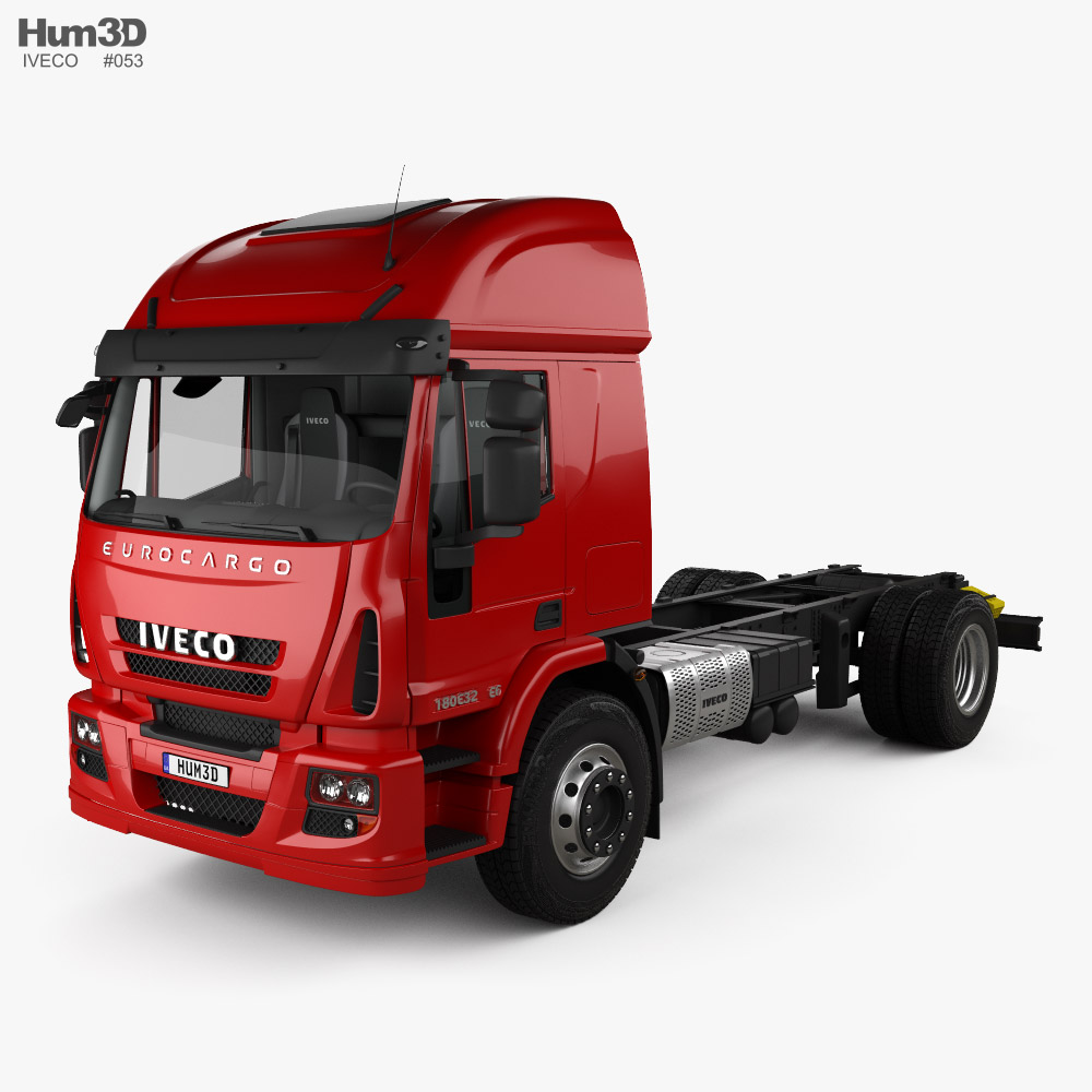 Iveco EuroCargo Chassis Truck 2-axle with HQ interior 2013 3D model