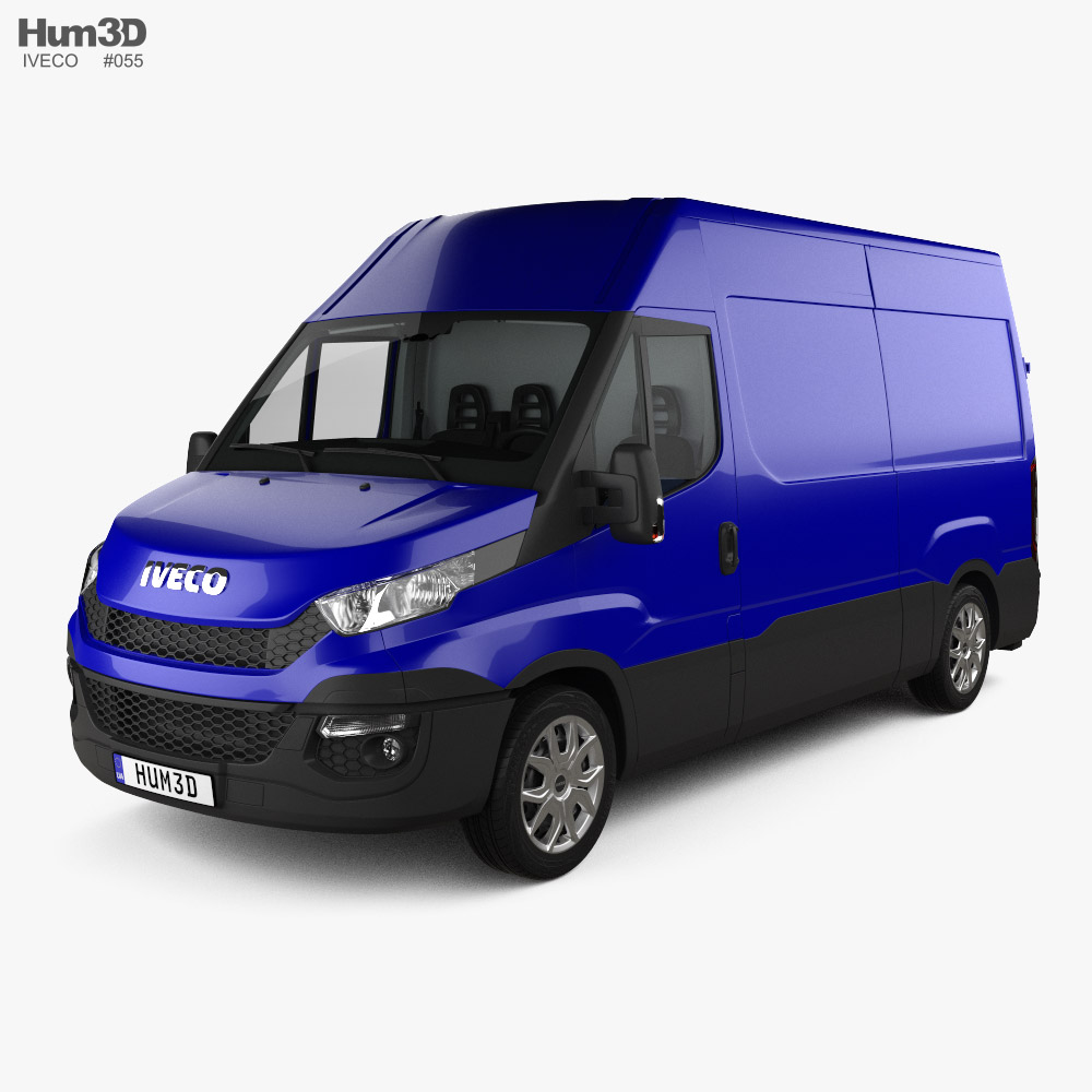 Iveco Daily Panel Van with HQ interior 2017 3D model