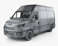Iveco Daily Panel Van with HQ interior 2017 3D模型 wire render