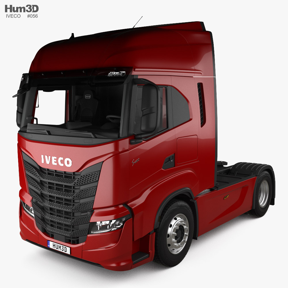 Iveco S-Way Tractor Truck with HQ interior 2022 3D model