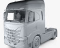 Iveco S-Way Седельный тягач с детальным интерьером 2022 3D модель clay render