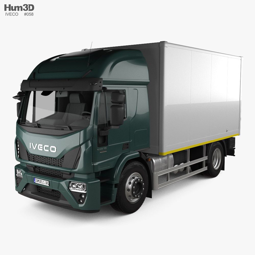 Iveco EuroCargo 箱式卡车 2023 3D模型