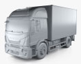 Iveco EuroCargo 箱式卡车 2023 3D模型 clay render