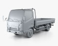 JAC N721 Flatbed Truck 2016 3d model clay render