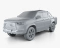 JAC Shuailing T8 2021 3D 모델  clay render