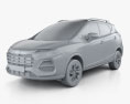 JAC Sei3 Pro 2023 3d model clay render