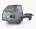 JAC X200 Fahrgestell LKW 2024 3D-Modell wire render