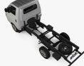 JAC X200 섀시 트럭 인테리어 가 있는 2024 3D 모델  top view