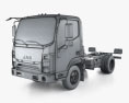 JAC X250 シャシートラック 2024 3Dモデル wire render