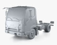 JAC X250 Fahrgestell LKW 2024 3D-Modell clay render
