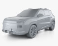 JAC Esei4 Pro 2024 3d model clay render