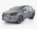 JAC iEV7 2024 3D-Modell wire render