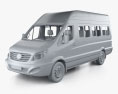 JAC Sunray Пассажирский фургон L2H2 с детальным интерьером 2024 3D модель clay render