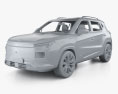 JAC Esei4 Pro з детальним інтер'єром 2024 3D модель clay render