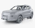 JAC Sei4 Pro con interni 2024 Modello 3D clay render
