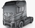 JMC Weilong HV5 트랙터 트럭 2021 3D 모델  wire render
