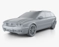 Jaguar X-Type estate 2009 3D模型 clay render