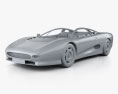 Jaguar XJ220 1992 3D模型 clay render