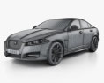Jaguar XF 2015 3D модель wire render