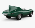 Jaguar D-Type 1955 3D模型 后视图
